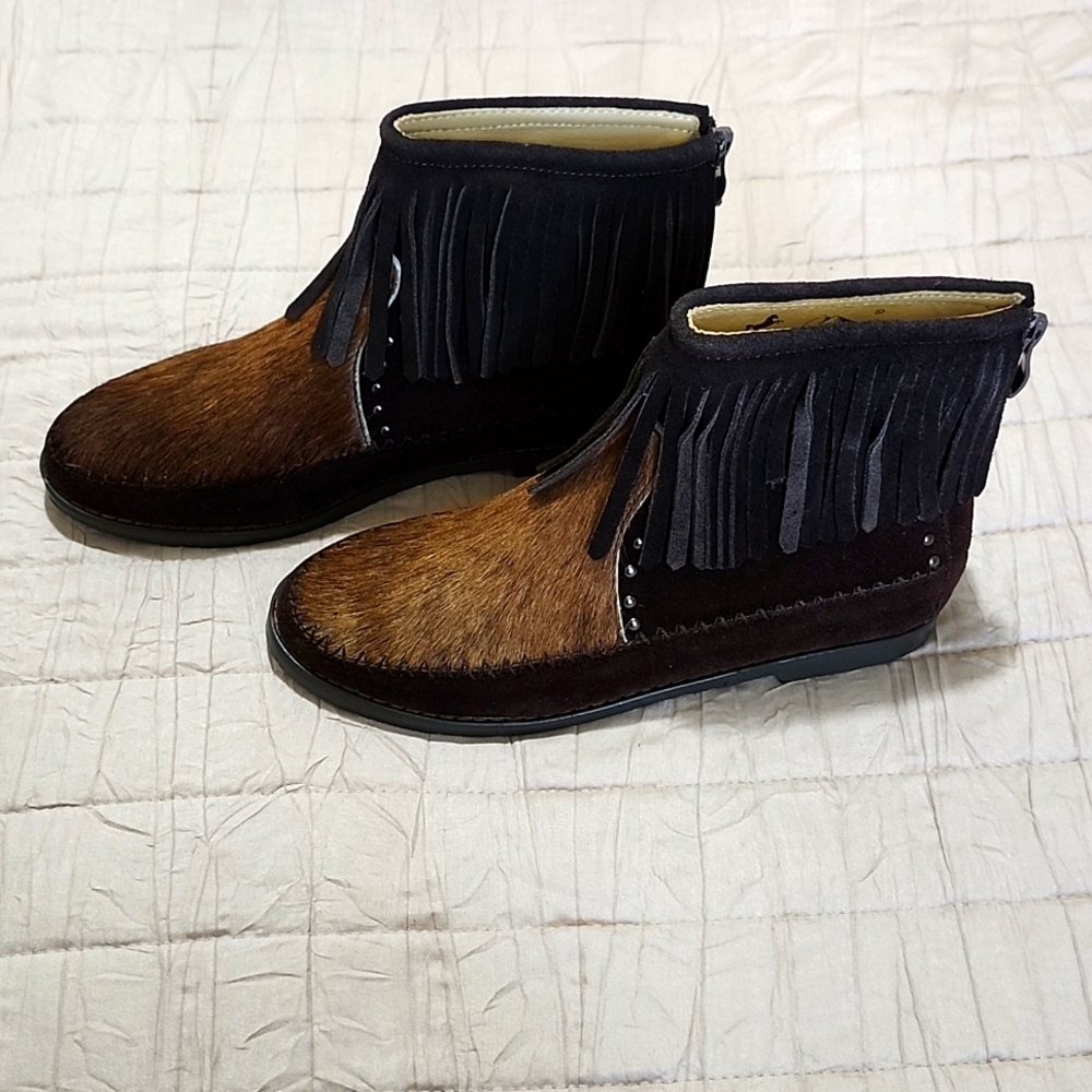 Western Moccasin Ankle Boots by Montana West sz 7 New - Picture 3 of 6